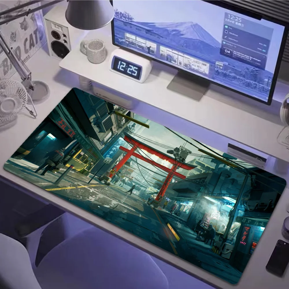 

Горячий пейзажный игровой коврик для мыши, противоскользящая резиновая основа, расширенный настольный коврик для геймера, офисные компьютерные аксессуары, коврик для мыши