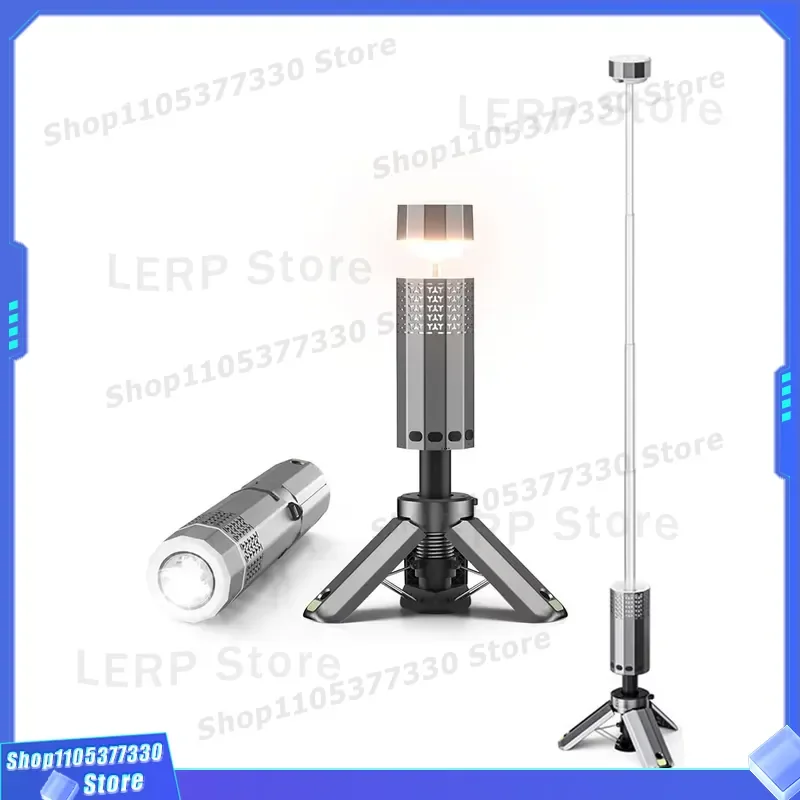 Portable Telescopic Camping Light Long Battery Life Quad Adventure Lamp Outdoor Hiking Torch Compact Extendable LED Lantern