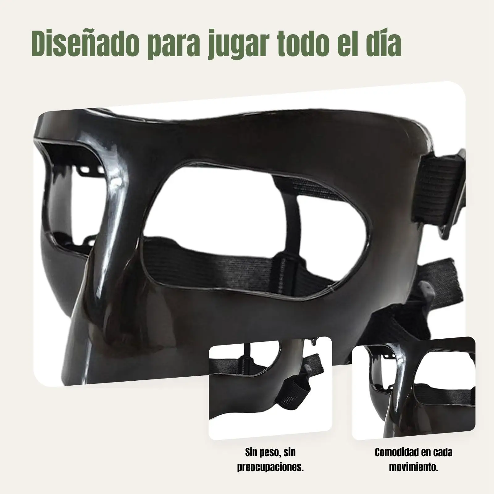 หน้ากากบาสเก็ตบอล หน้ากากซอฟต์บอลสำหรับผู้หญิง ป้องกันการบาดเจ็บบริเวณจมูก สำหรับผู้ที่มีจมูกหัก  แผ่นปิดหน้าสำหรับผู้ที่มีจมูกหัก  แผ่นปิดหน้าสำหรับผู้ชายและผู้หญิง