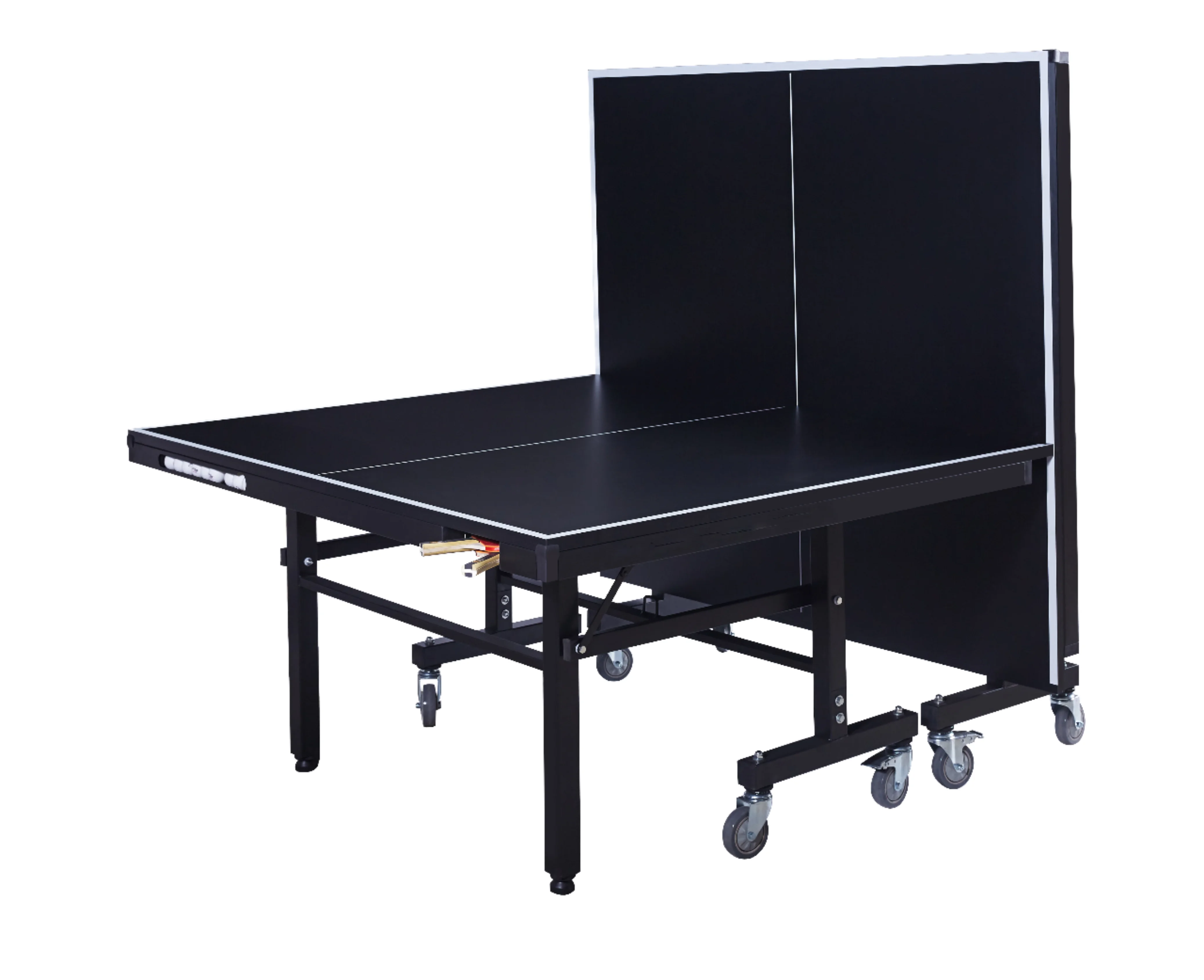 Indoor Collapsible Ping-Pong Table  Movable Table Tennis Table