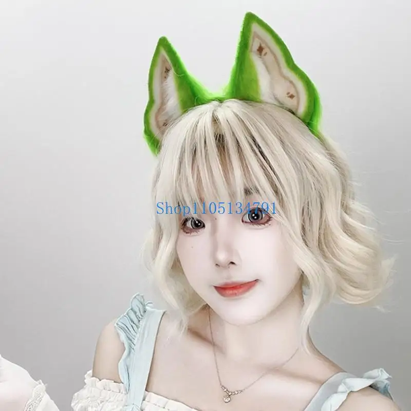98km-ぬいぐるみ-犬耳-毛皮のようなヘッドバンド-コスチューム-ハロウィンや誕生日のお祝いに