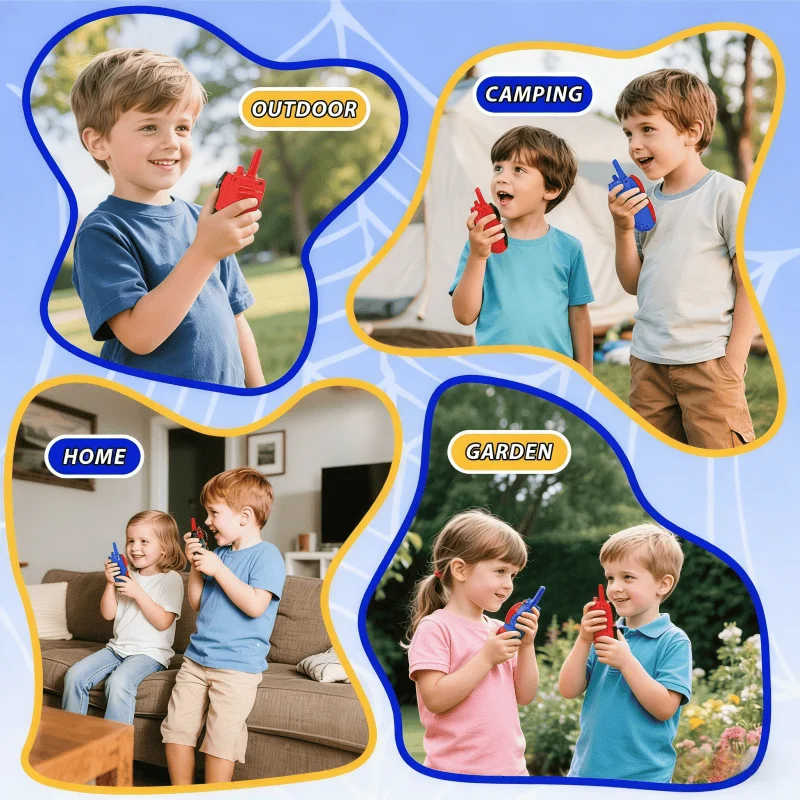 لعبة لاسلكية تخاطب للأطفال، جهاز اتصال لاسلكي عنكبوت يونيكورن ديناصور للأطفال من واحد إلى واحد، اتصال داخلي لاسلكي طويل المدى محمول باليد T