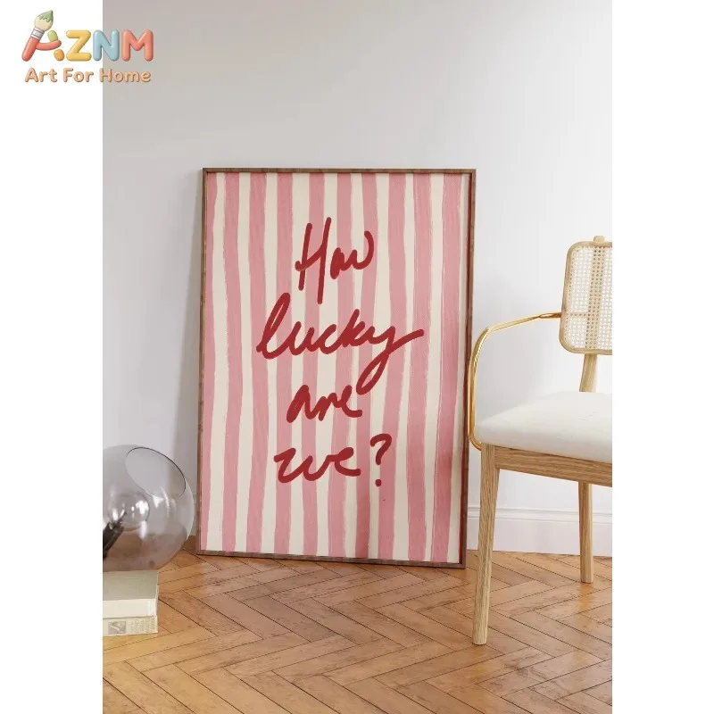 AZNM Everything Comes To You At The Right Time Canvas Wall Art Purple Beige Swirl Background Positive Quote Unframed Canvas Deco