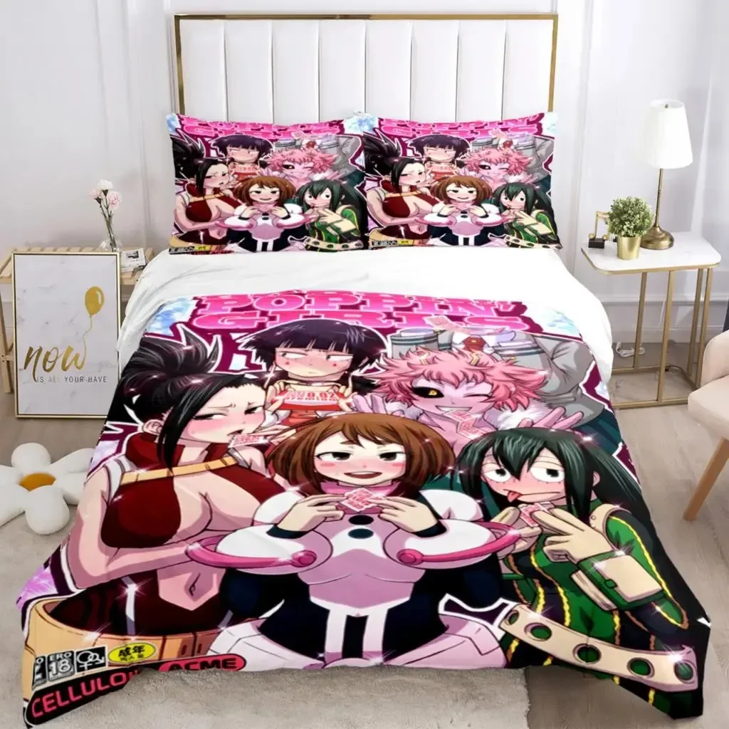 

My Hero Anime Print Three Piece Bedding Set Fashion Boys Or Adults For Beds Quilt Covers Pillowcases Bedding Set Gift