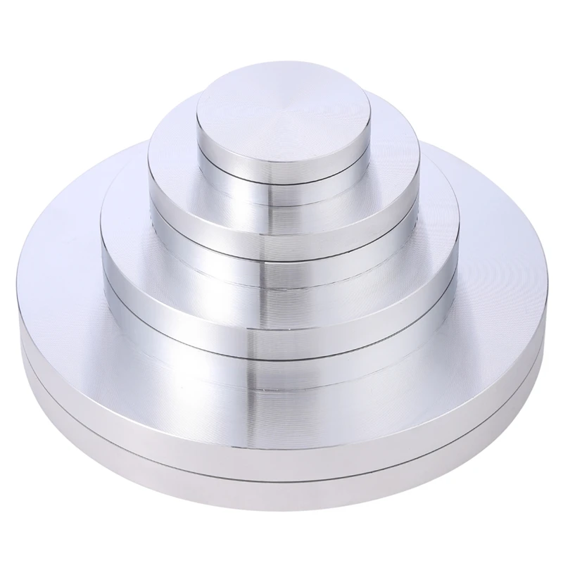 1pcs Cake Pan Axis Turntable Aluminum Alloy Rotating Tray Base Rotor Base Aluminum Bearing Cake Turntable