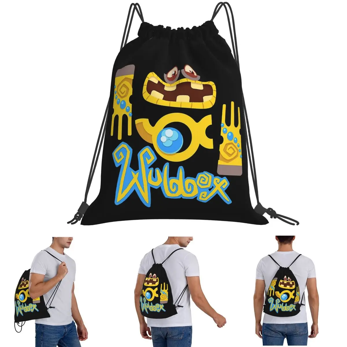 Wubbox My Singing Monsters Backpacks Multi-function Drawstring Bags Shoes Bag Book Bags for Travel Students