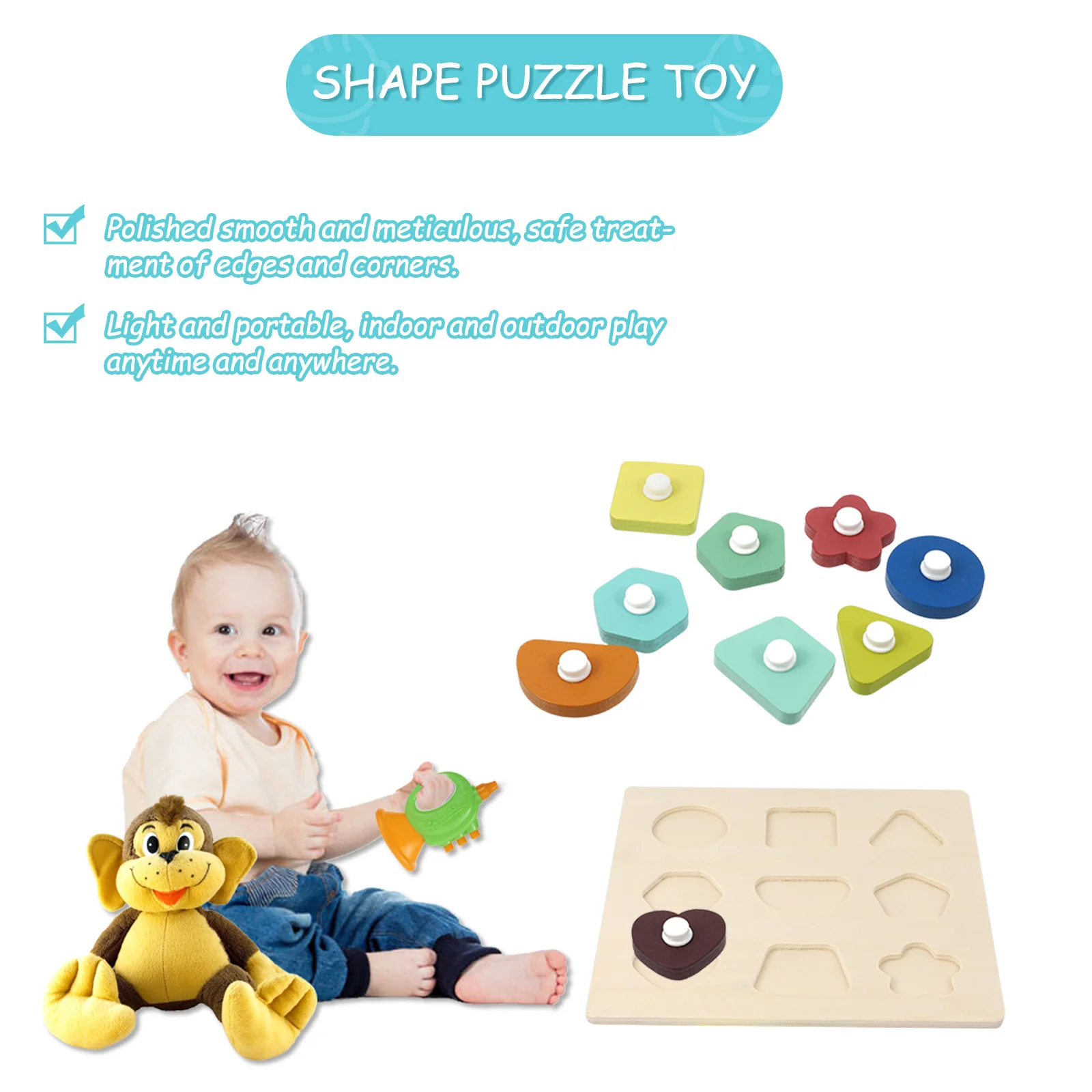 1 مجموعة خشبية الكرتون لغز مجلس مطابقة بانوراما لعبة تعليمية تعليمية للأطفال قطار الخيال التنسيق بين اليد والعين #1