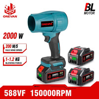 Brushless 200M/S Electric Brushless Turbo Jet Fan 2000W Electric Air Blower Rechargeable Power Tool for Makita 18V Battery
