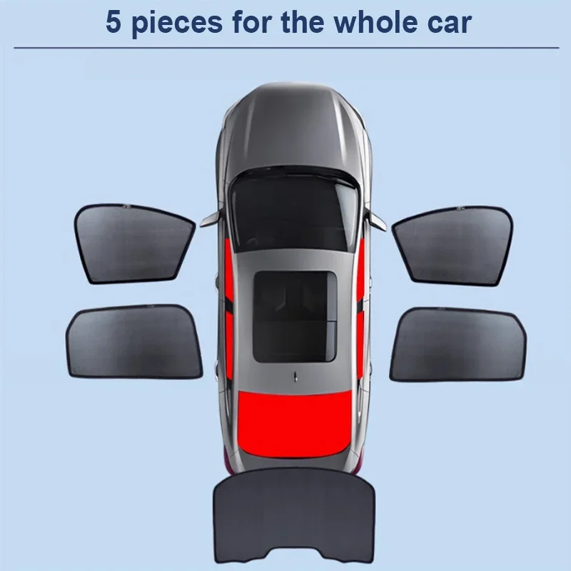 Sun Shades For MG MG4 EV MULAN EH32 2022-2025 Sunshades Magnetic Privacy Protection Visor Curtains Windows Auto Accessories image 3