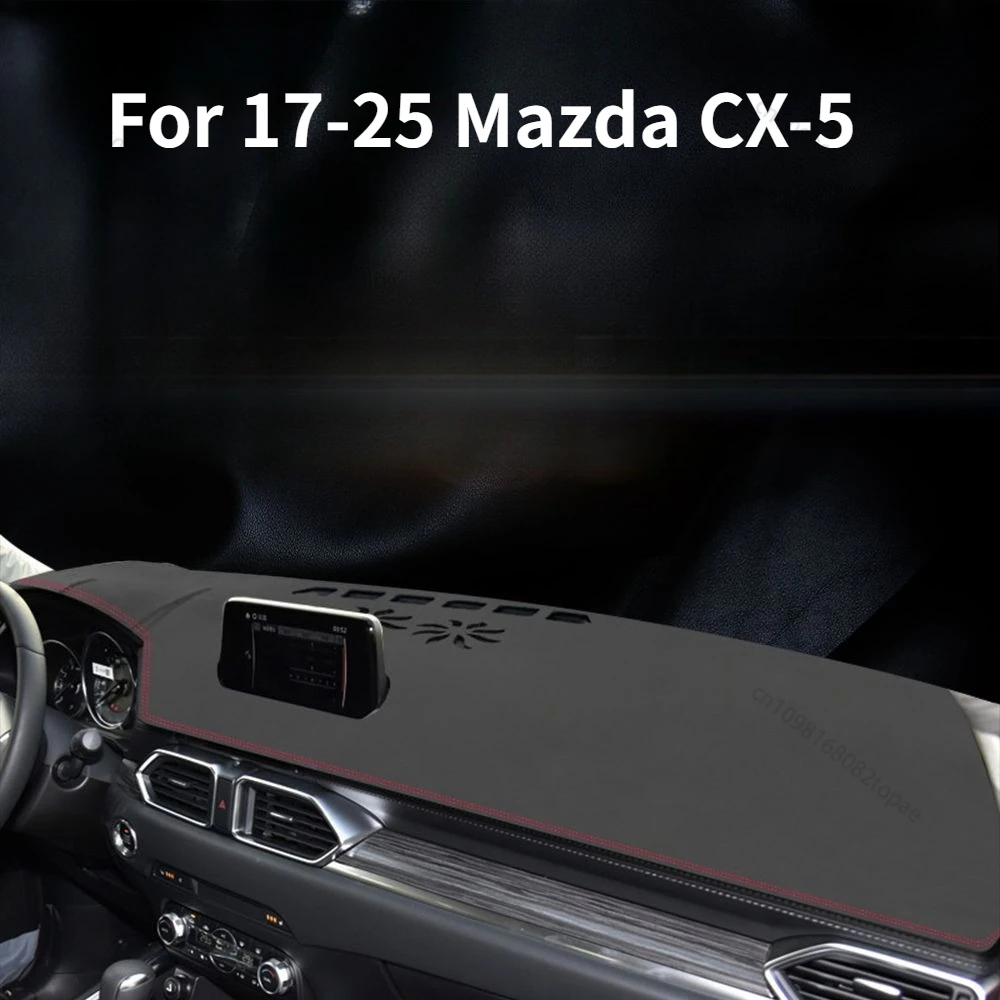 

Коврик для приборной панели, солнцезащитный, противоскользящий, кожаный, пылезащитный, для Mazda CX-5 2017-2025, аксессуары для интерьера