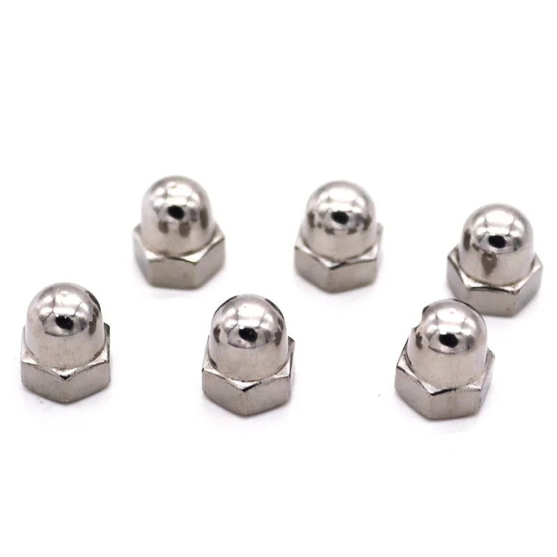 

1/50pcs M3 M4 M5 M6 M8 M10 M12 M14 M16 304 A2-70 Stainless Steel Hex Hexagon Acorn Nut Cap Decorative Cover Semicircle Dome Nuts