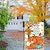 Fall for Jesus Pumpkin Garden Flag 12x18 Inch，Thanksgiving Yard Decor jjp