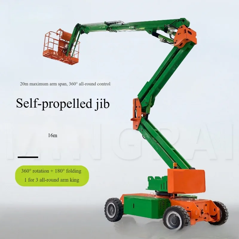 

FOB Self Propelled Articulated Boom Lift Aerial Work Platform Electric Hydraulic Lift With 360 Rotation And Automatic Leveling
