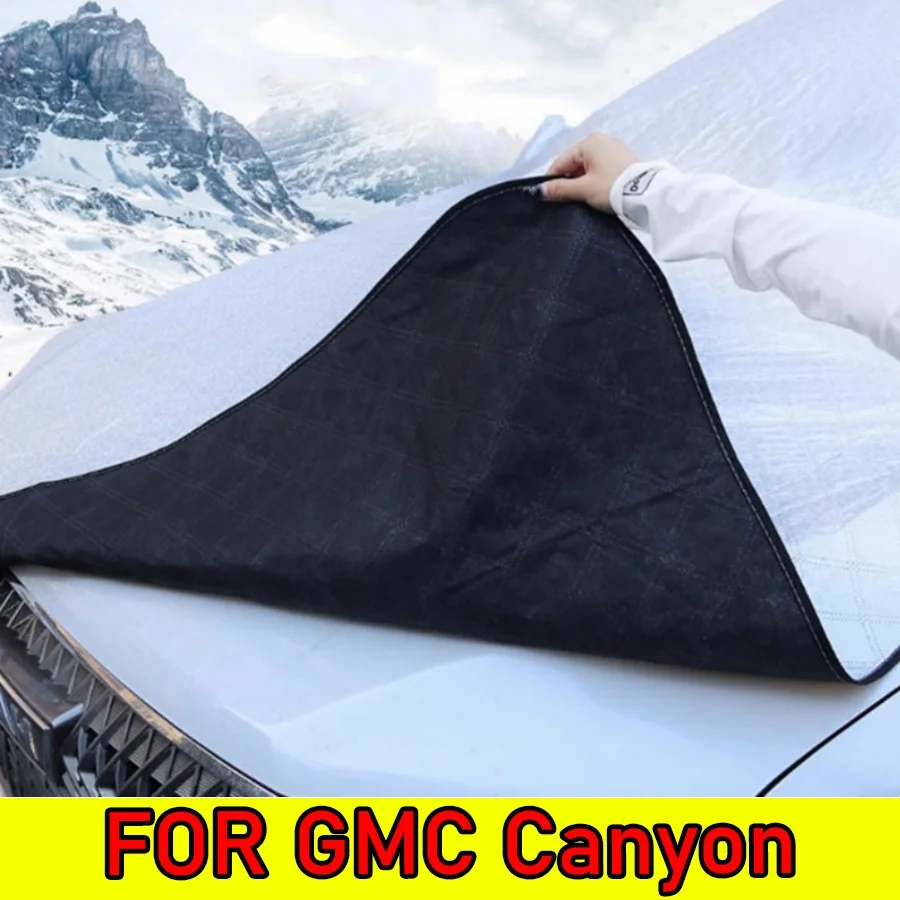 

For GMC Canyon 2015-2023 Extended Anti-freeze Car Snow Cover, 1pc Pack, Windshield & Hood Snow, Frost & Sun Protection Cover
