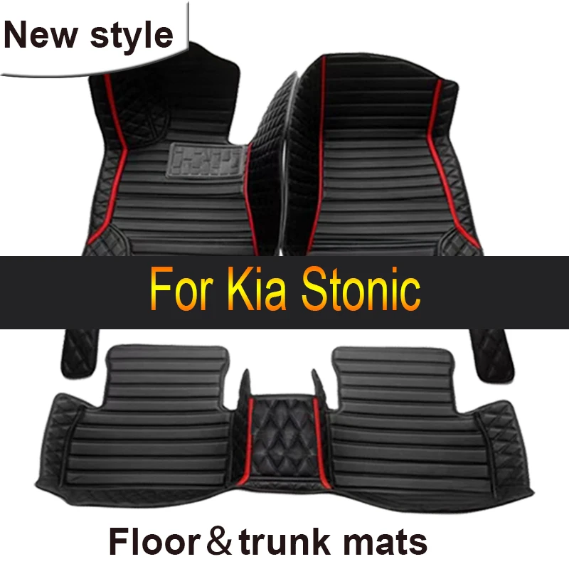 

Автомобильные коврики на заказ для Kia Stonic 2017, 2018, 2019, 2020, 2021, автомобильные роскошные кожаные коврики с полным покрытием для мужчин и женщин