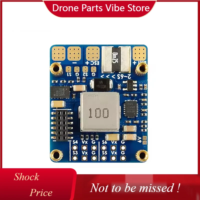 

DPMATEK MATEKSYS Flight Controller F405-WMN 2~6S LiPo Dual BEC Built-in 16M Flash Barometer Black Box for Freestyle FPV Drone