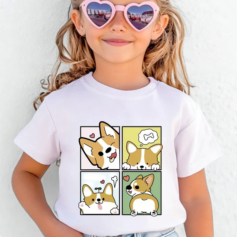 Pure Cotton Children's T-shirt, 2026 New Fashion Clothes for Summer Daily Life, Loose Casual T-shirt Multiple Pattern Printed