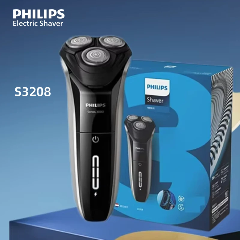 Philips S3208 New 3000 Series Original Electric Shaver Fast Charging Full Body Wash Intelligent Beard Razor Men Shaver