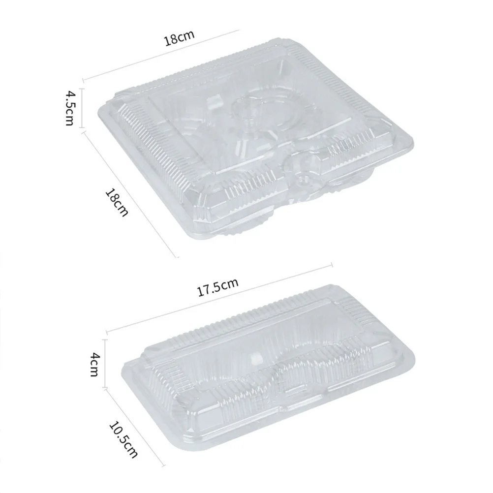 

100Pcs 2-Grids Transparent Egg Tart Trays Food Grade Pet Baking Storage Boxes for Cakes Cookies Home Restaurant
