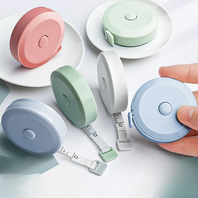 Fita Métrica Soft Couro 1.5m Automática Pequena Portátil – Para Medição de Roupas Estudante Reciclagem Ajuste DIY tool