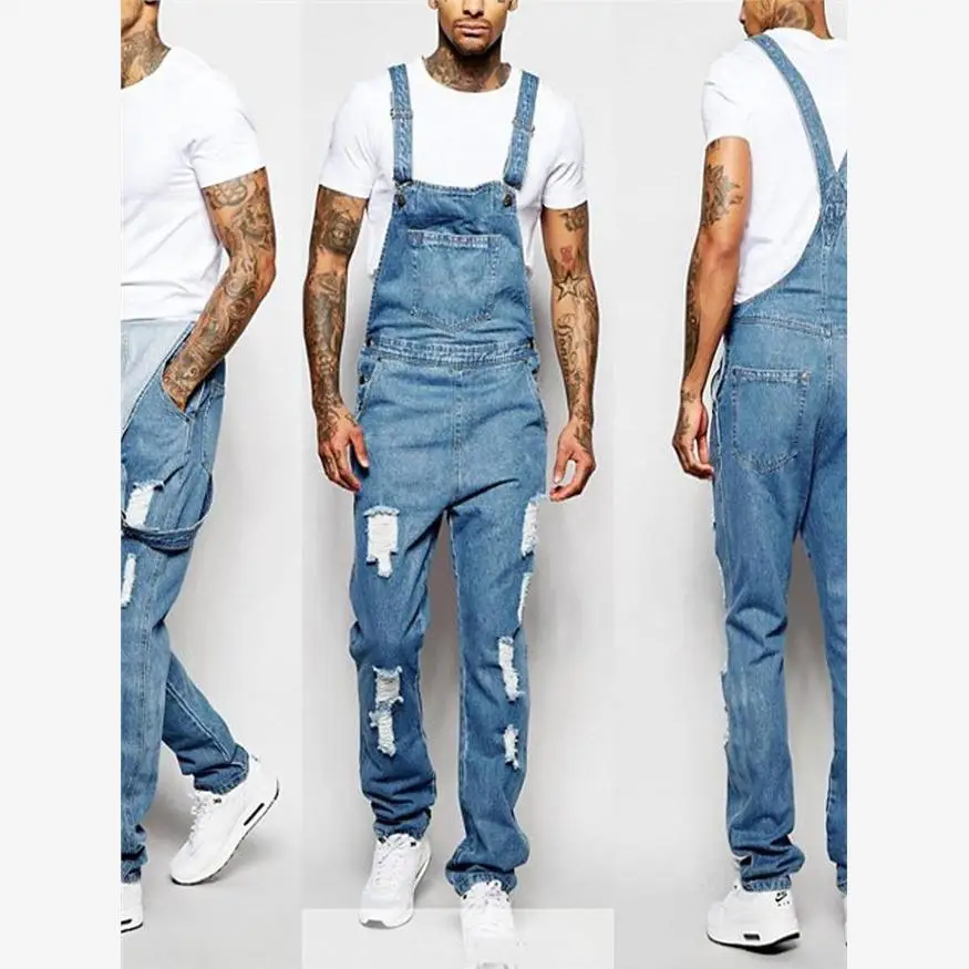 

Мужские модные джинсовые комбинезоны 2024 года: повседневные облегающие джинсы-комбинезоны с цветными вставками и средней посадкой для молодежи