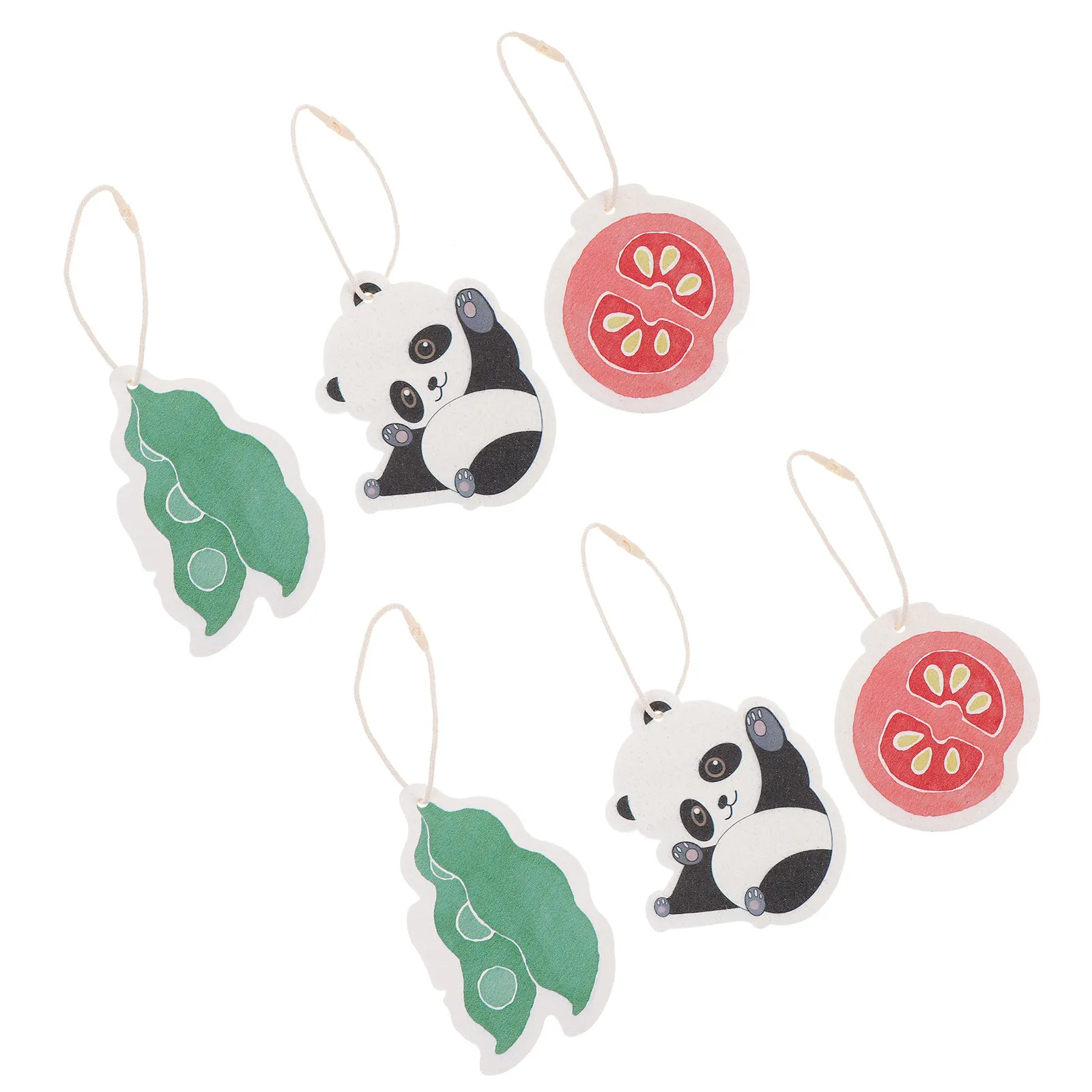 

Набор из 6 мультяшных губок для мытья посуды, милые губки для уборки кухни и ванной, набор губок-скрубберов, товары для уборки дома