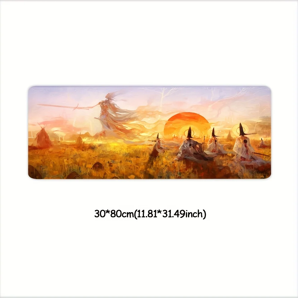 قطعة واحدة من لوحة الماوس الرائعة بنمط حلقة E-Eldens، لوحة مفاتيح كبيرة الحجم مقاس XXL، وسادة طاولة مطاطية عالية الجودة مضادة للانزلاق، عالية الدقة #5