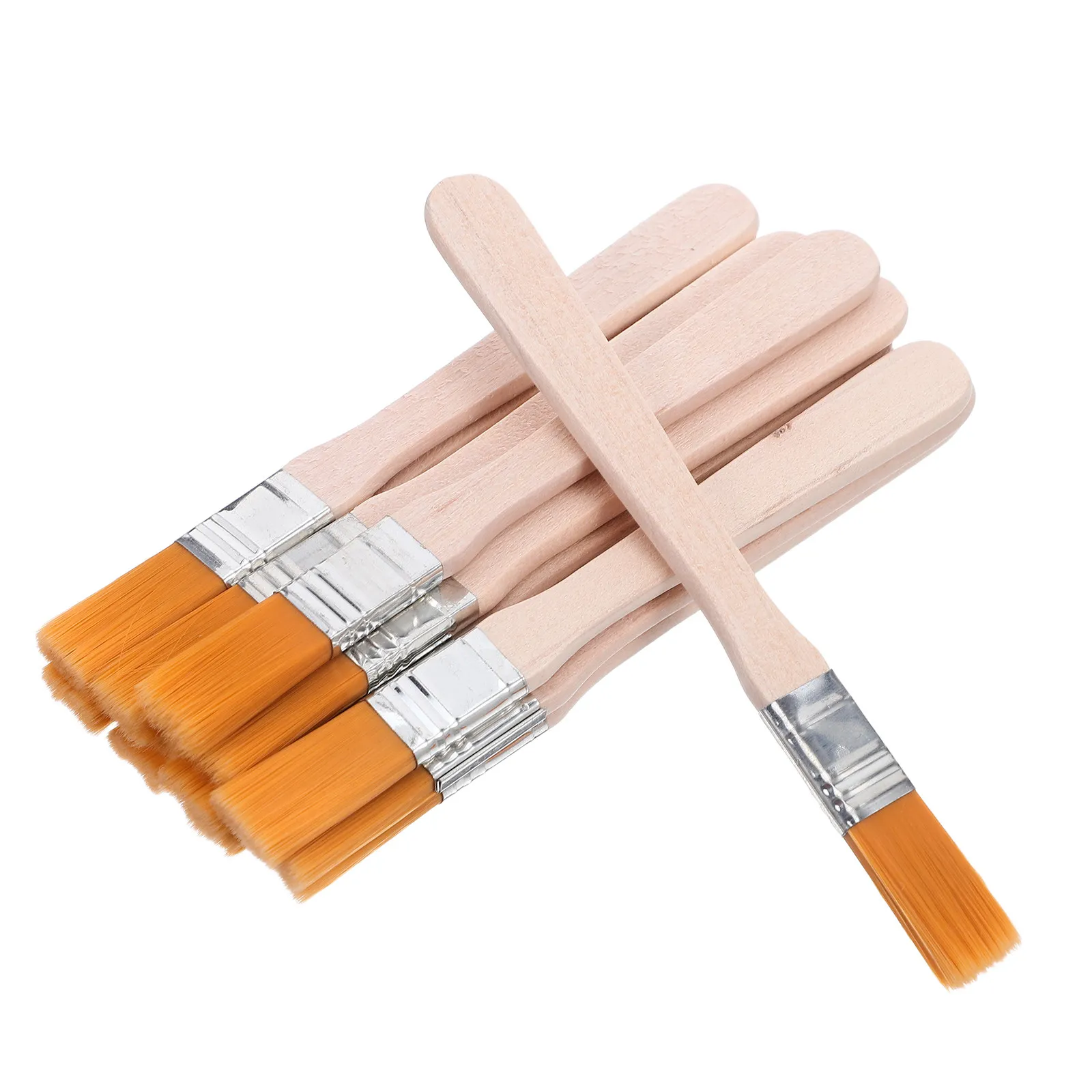 

36Pcs Nylon Paint Brush Set Wood Handle Flat Paddle Edge Painting Tool Furniture Fence Wall Ceiling Decorating Brush Small Touch