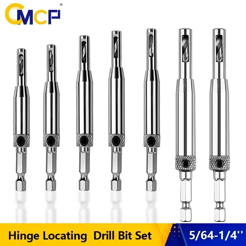 

CMCP 4PCS/7PCS HSS Self Centering Hinge Drill Bits Set Wood Drilling Door Window Pin Cabinet Woodworking Drilling Core Drill Bit