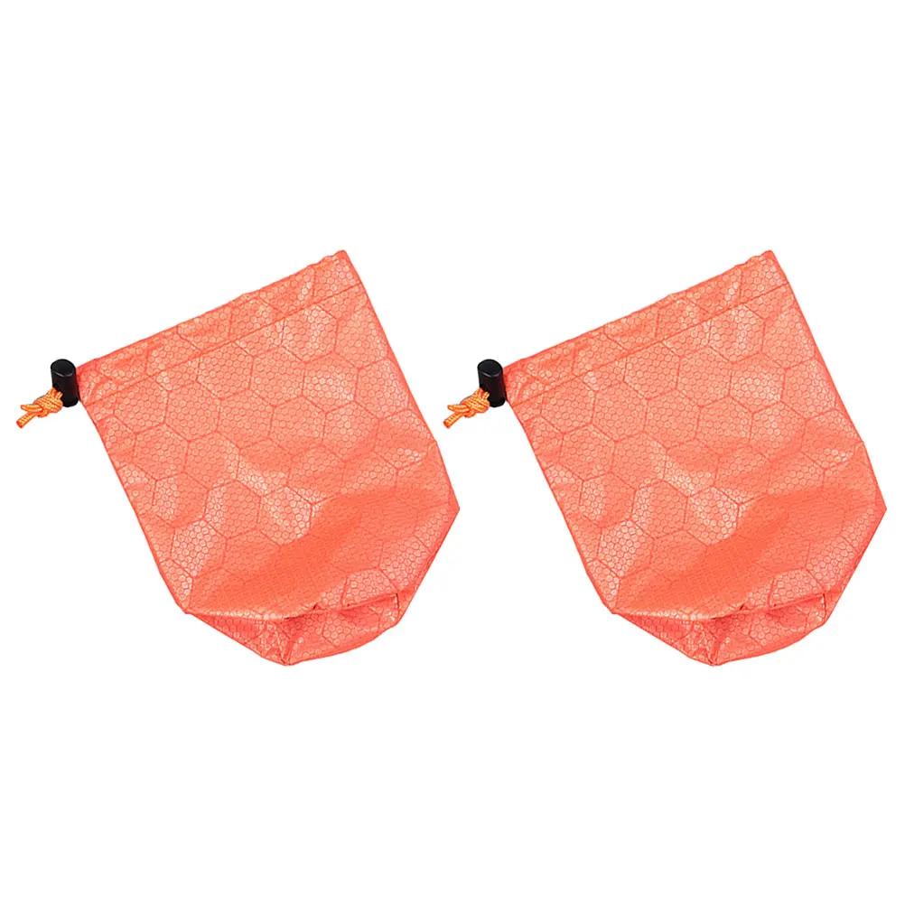 

2pcs Sleeping Bag Storage Drawstring Compact Lightweight Camping Hiking Emergency Thermal Foldable Outdoor PE Nylon