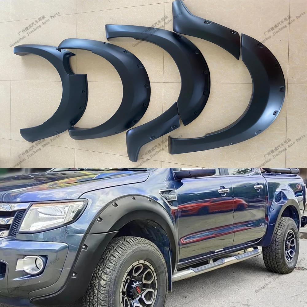 Pocket Style Fender Flares For Ford Ranger T6 2012-2014 T7 2015-2017 T8 2018-2021 Wildtrak XL XLS Raptor Muguards Wheel Arch