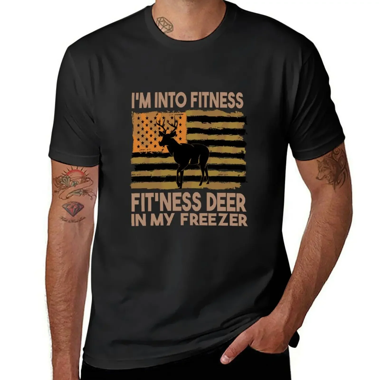 i'm into fitness fit'ness deer in my freezer T-Shirt custom shirt basketball graphic tees mens shirts graphic tee