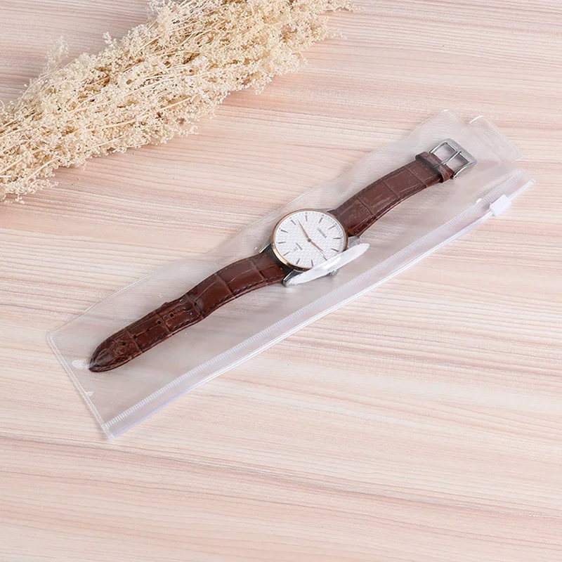 500Pcs/Lot Clear Vinyl PVC Bags Jewelry Display Watch Pouches Storage Case Bag 7cmx17cm/7cmx28cm Wholesale