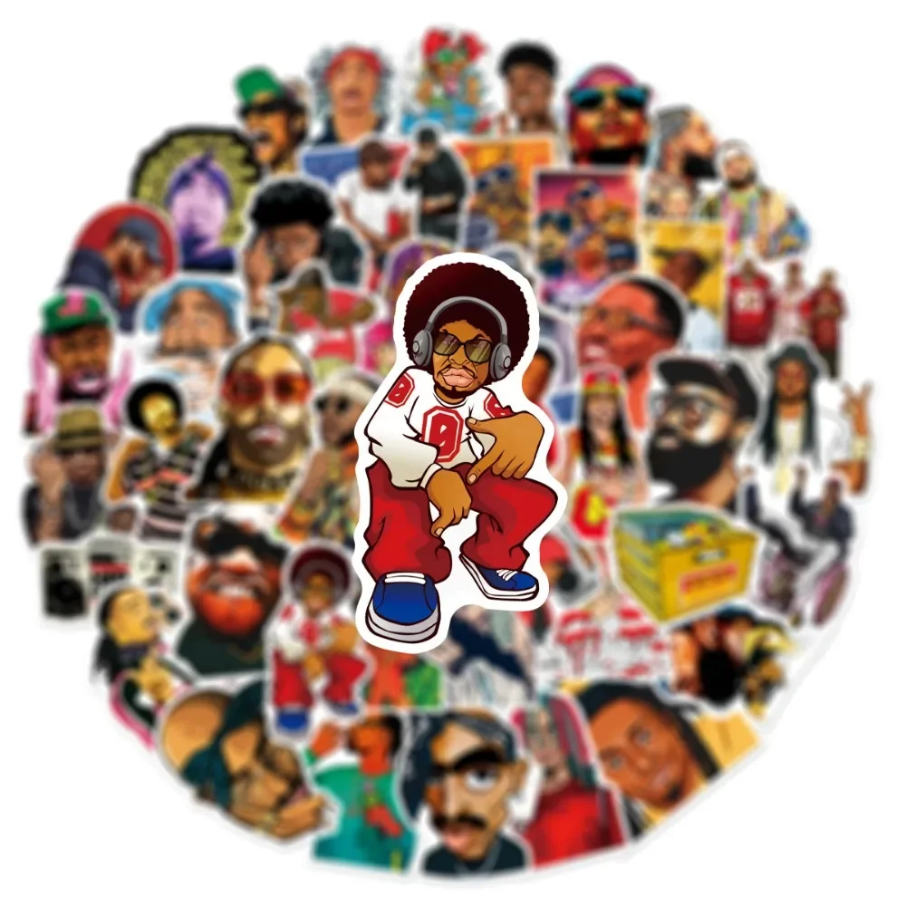 50PCS Personality Hiphop Rap Graffiti Motorbike Helmet Stickers Waterproof Trunk Sticker Motorcycle Body Scratch Cover Decals