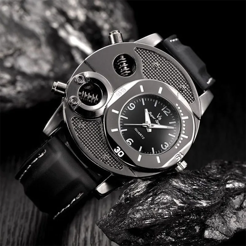 Fashionable sports men's wristwatch, casual business quartz watch, trendy silicone quartz watch bracelet CQ151