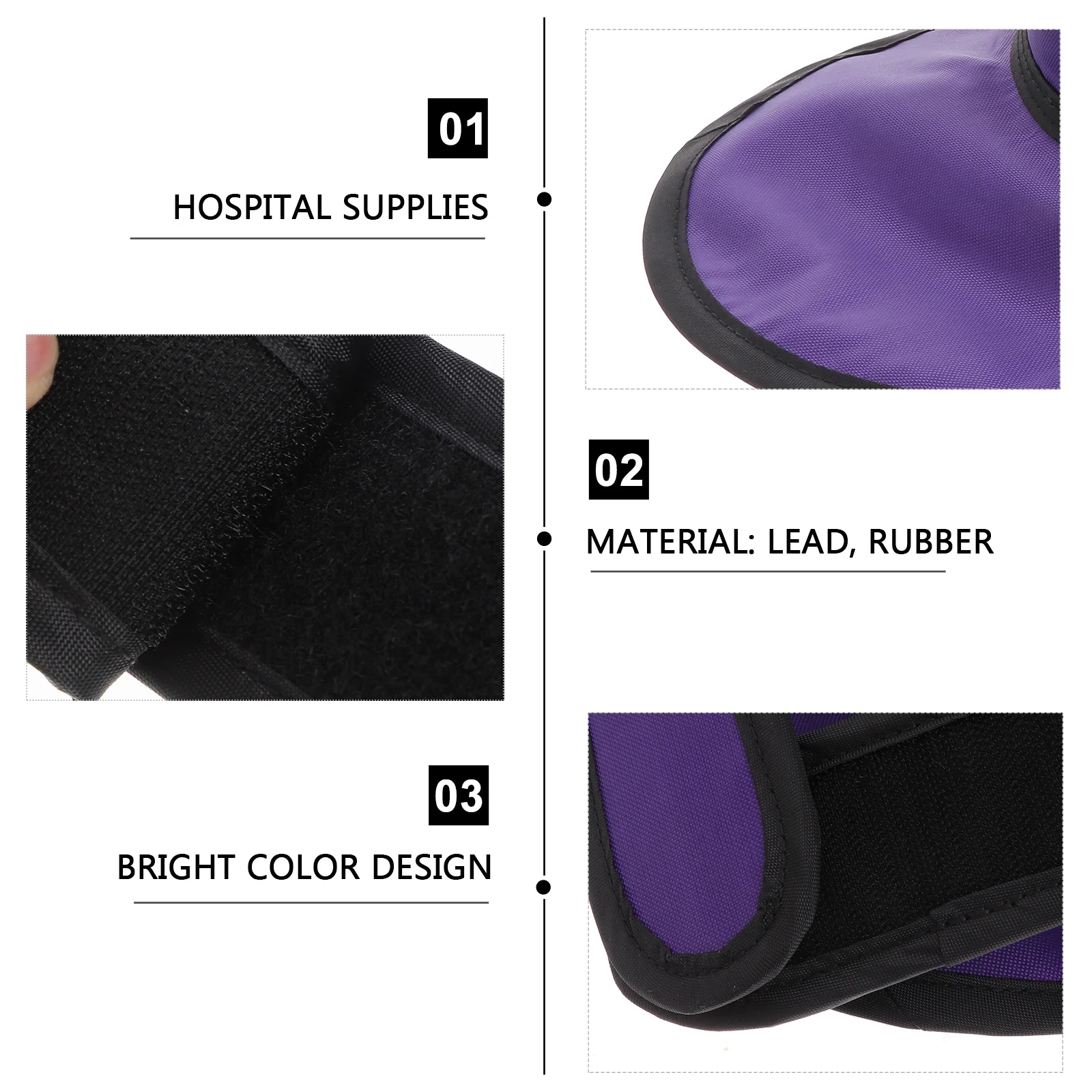 

Lightweight Thyroid Shield Collar 0.35mm Lead Equivalency Radiation Protection Comfortable Practical Bright Color Design