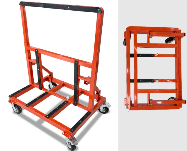 Window Glass Transport with Casters Foldable Glass Transport Frame Glass Trolley