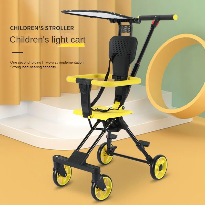 Lightweight Foldable Baby Stroller Children's Simple Two-way Stroller Multifunctional and Convenient Children's Stroller