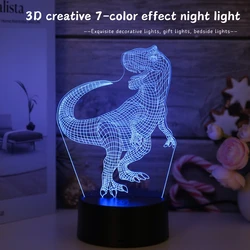 3D Creative Fantasy Dinosaur Night Light USB Home, Bedroom, Living Room, Sleep, Office Light Decorative Light, Gift Light