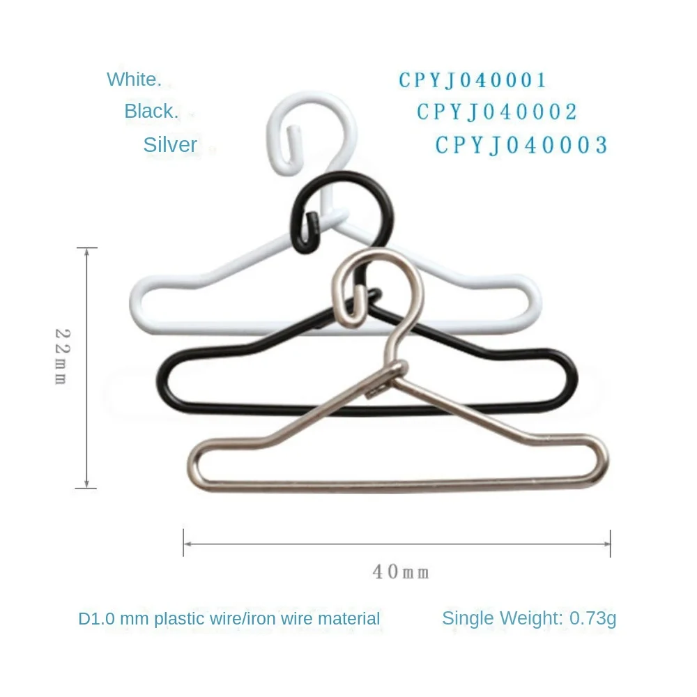 Accessories 10pcs Clothes Hanger 4cm Wide Bjd Doll Hanging Ob11 Toys Accessories Pet Clothes Hanging Cotton Doll - view 5