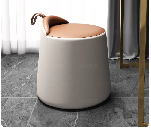 مقعد مكياج، مقعد تزيين، مقعد زينة لغرفة النوم الاسكندنافية الحديثة مع مرآة