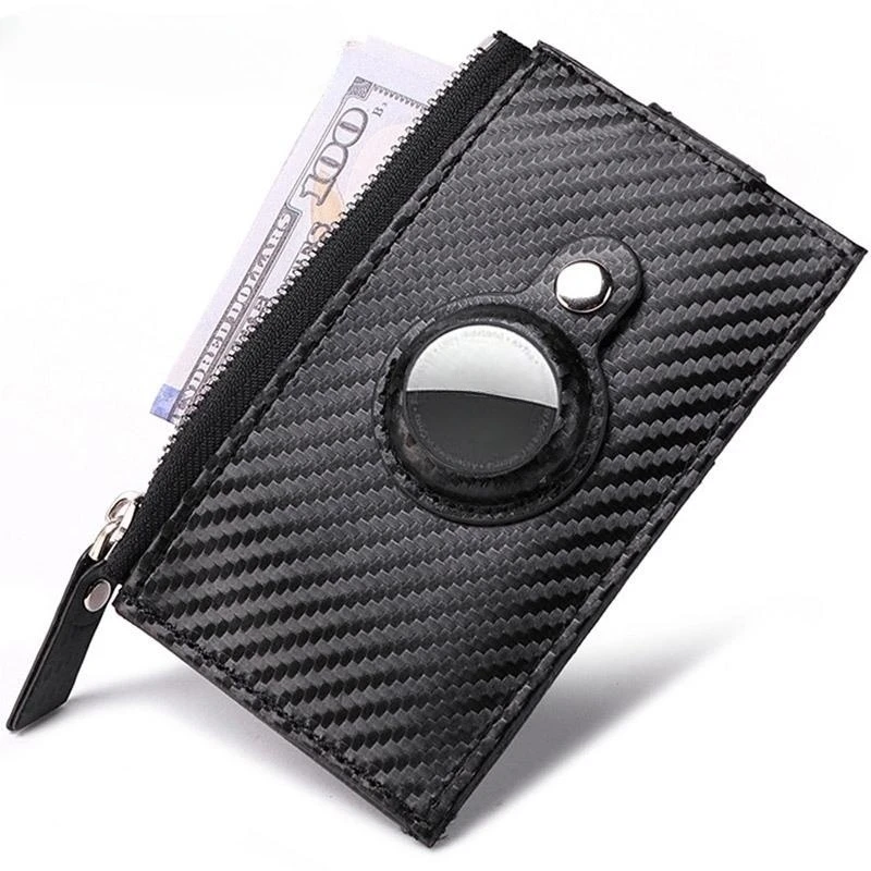 Fashion RFID Slim Minimalist Pocket Walle with Air Tag Protective Case Multi Function ID Credit Card Holder