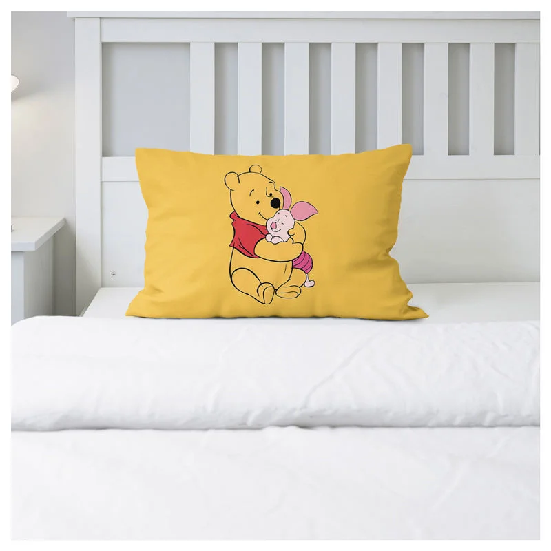 Disney-Taie d\'oreiller Winnie l\'ourson pour adultes et enfants, taie d\'oreiller simple, motif double face, mignon, dessin animé, dortoir étudiant,