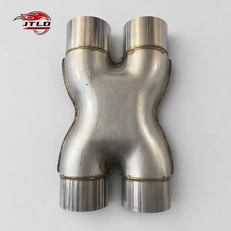JTLD Universal Exhaust X Pipe Y Pipe 2 2.25 2.5 3 Inch Aluminized SS409 SS201 SS304 Stainless Steel Crossover Merge Pipe