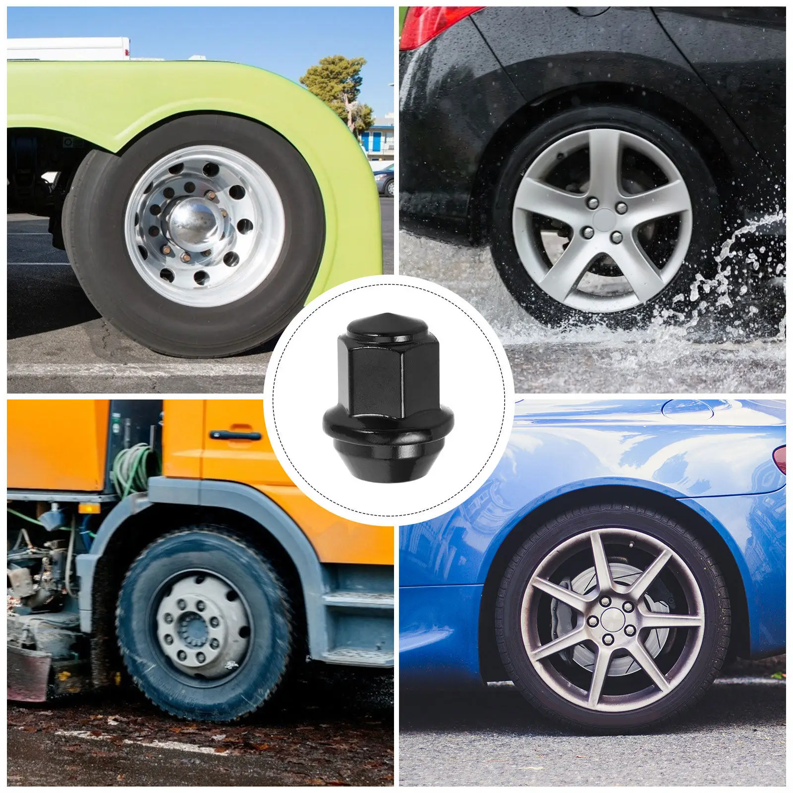 Solid Reinforced 14x1.5 Wheel Lug Nuts Cap Heavy Duty Car Wheel Lock Lug Nut Covers Replacement Tire Accessories