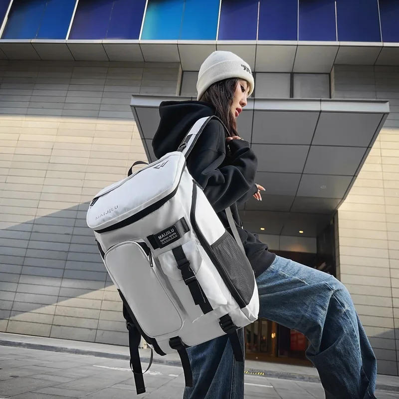 New in Waterproof Oxford Backpack Large Capacity Outdoor Hiking Badminton Bag Wide Straps Multi-Purpose Durable Sports Bag