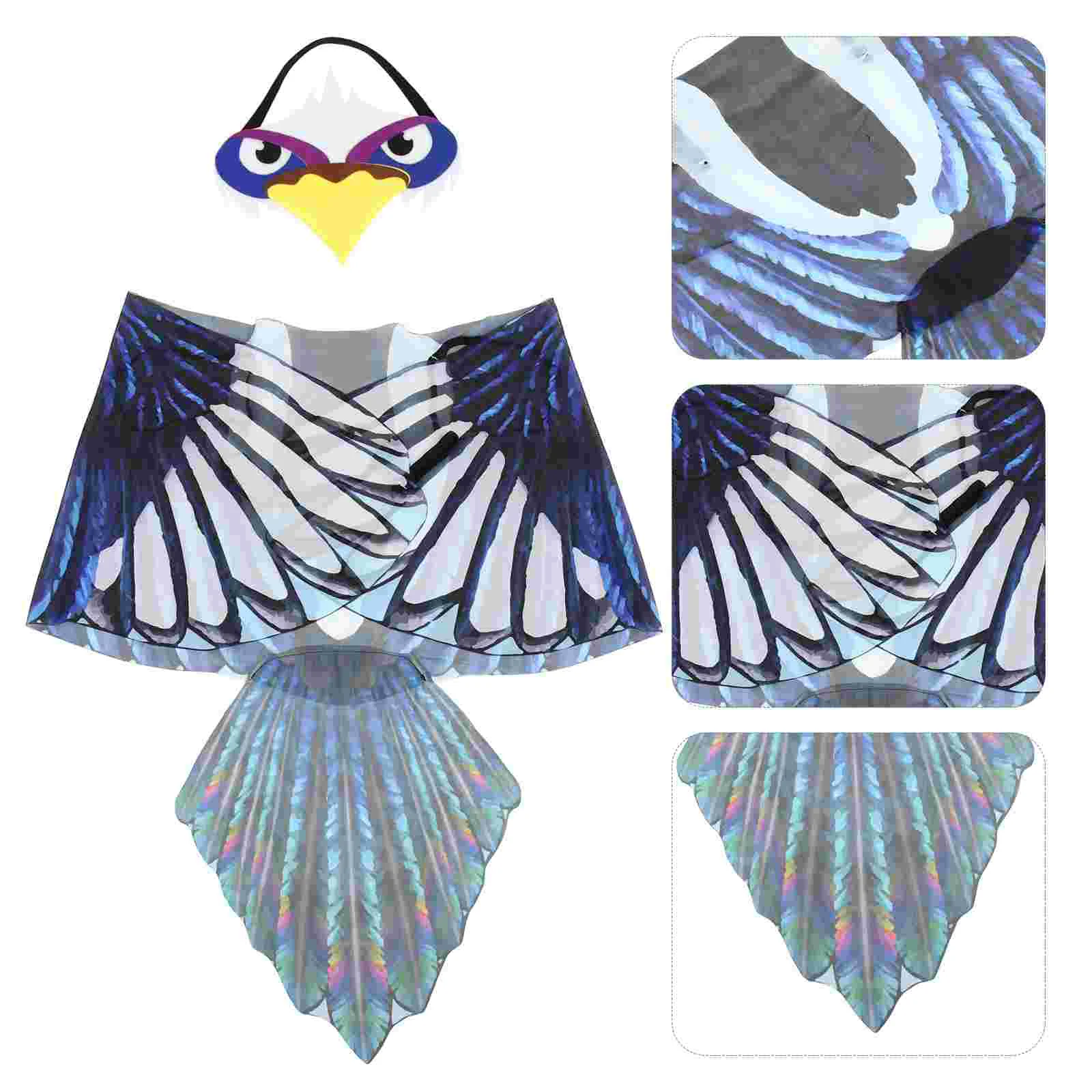 

Kids Clothes Eagle Wings Comfortable Wing-shaped Ornament Performance Prop Decorative Blue Cosplay Exquisite Child