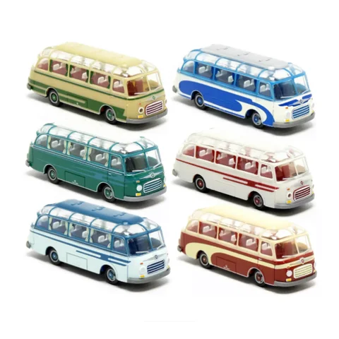 Brekina1:87 German S6 mini bus Plastic model Collectibles static finished ornaments  Adult Gift Hobby & Toys