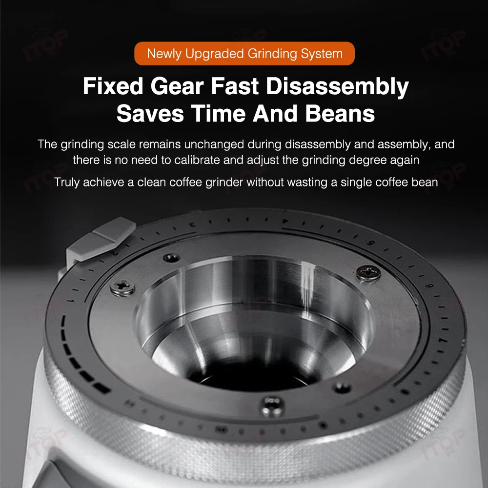 ITOP CG-15 التجارية 64 مللي متر مطحنة القهوة البلازما الوقت الكمي كوب واحد ومزدوج طحن 750 جرام الفول هوبر