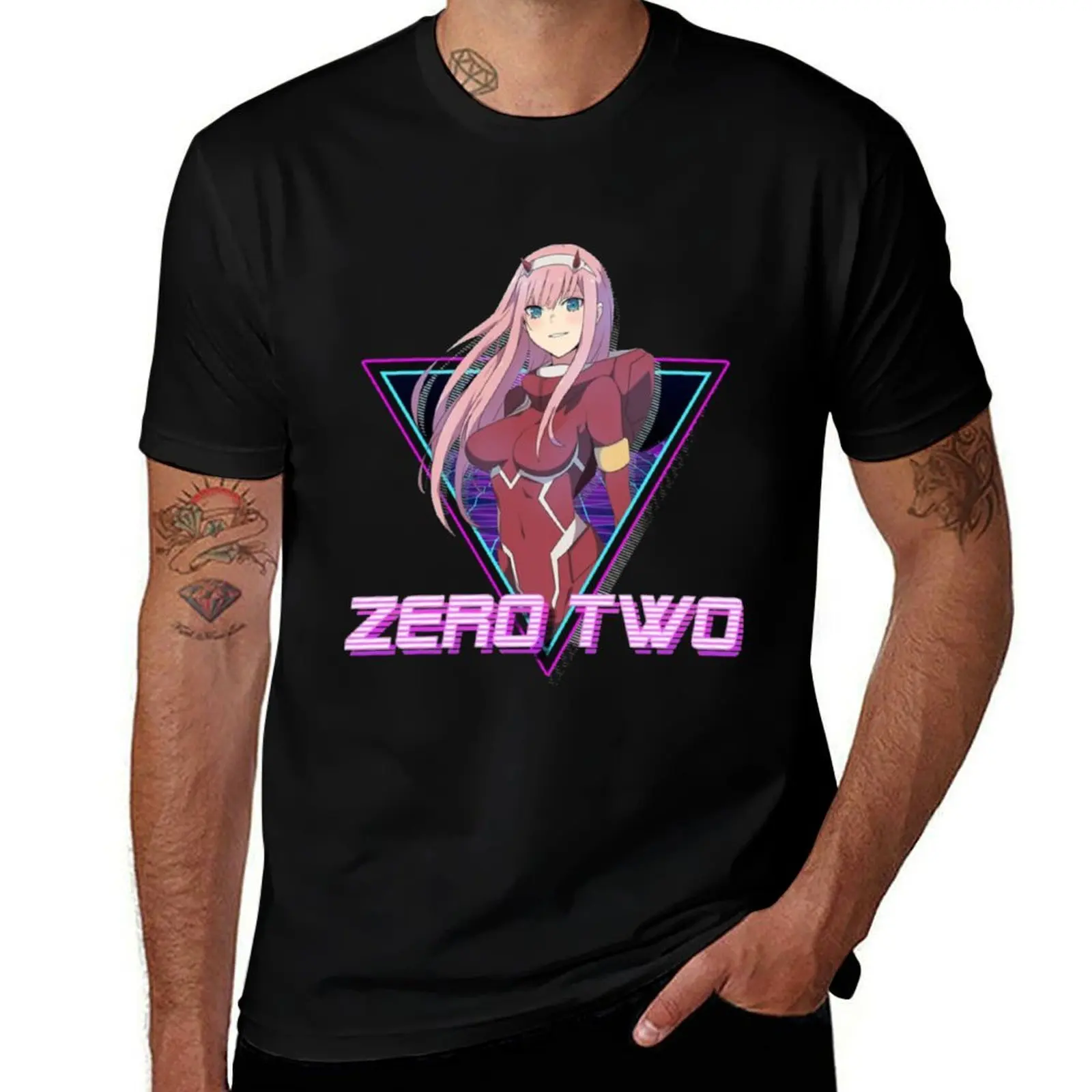 

Zero Two T-Shirt cotton t shirts man 100% anime t shirts for man T-Shirt